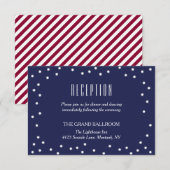 星空 | 深紅のストライプ | 受付の詳細 エンクロージャーカード (正面/裏面)