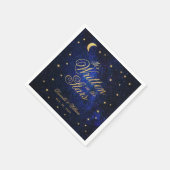 星結婚の書星の青と金ゴールド スタンダードカクテルナプキン (角)