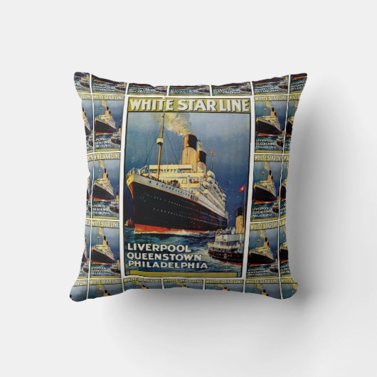 星線（白） クッション (裏面)