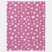 星繰り返しパターン フリースブランケット (正面)