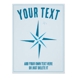 星航海の。コンパスバラ。セーラーギフトテンプレート ポスター