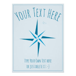 星航海の。コンパスバラ。セーラーギフトテンプレート ポスター