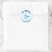 星航海の。コンパスバラ。セーラーギフトテンプレート ラウンドシール (バッグ)