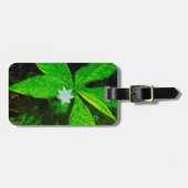 星花と白い野草の抽象芸術 ラゲッジタグ (正面横)