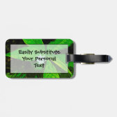 星花と白い野草の抽象芸術 ラゲッジタグ (裏面横)