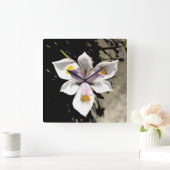 星花 スクエア壁時計 (ホーム)