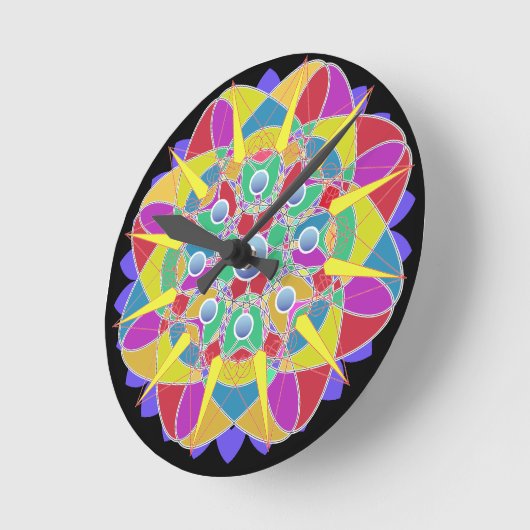 星花 ラウンド壁時計 (傾斜)