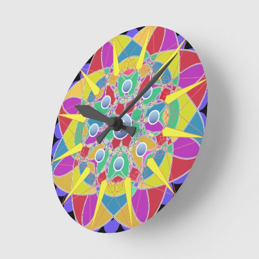 星花 ラウンド壁時計 (傾斜)