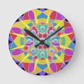 星花 ラウンド壁時計 (正面)