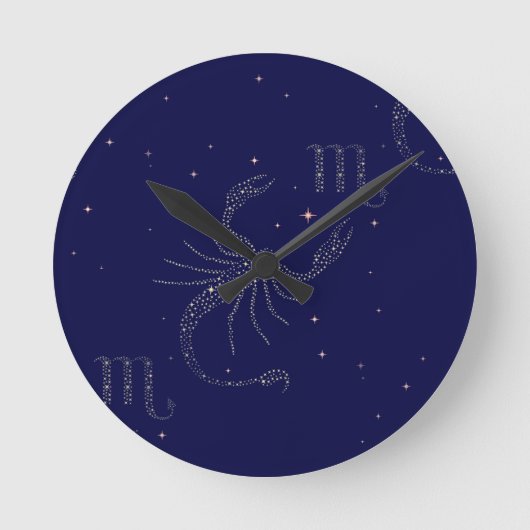 星蠍座 ラウンド壁時計 (正面)