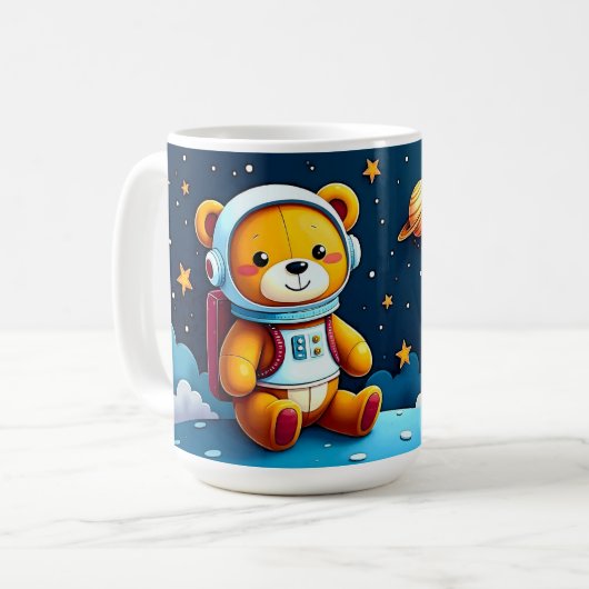 星見テディ宇宙飛行士 コーヒーマグカップ (正面左)