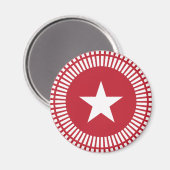 星赤と白とストライプ磁石 マグネット (正面/裏面)