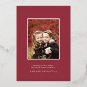 星輝く |クリスマス応援写真 箔シーズンカード (裏面)