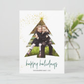 星輝く |ハッピーホリデー写真 シーズンカード (スタンド正面)