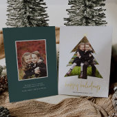 星輝く |ハッピーホリデー写真 箔シーズンカード