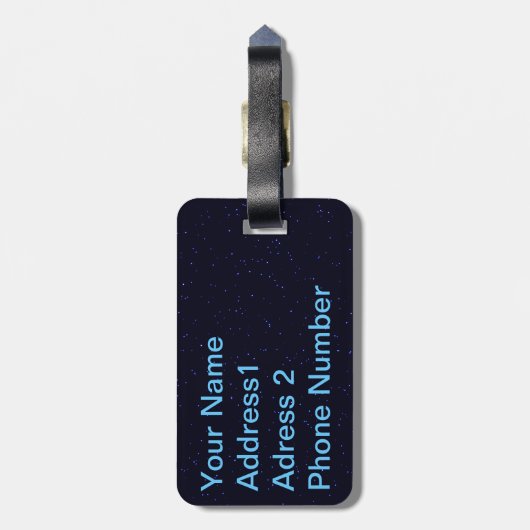 星輝く ラゲッジタグ (裏面縦)