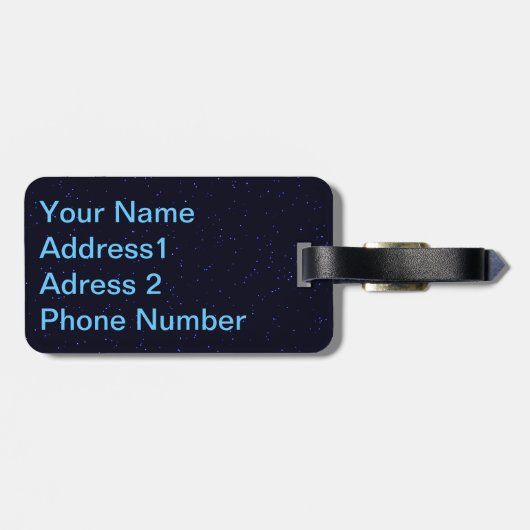 星輝く ラゲッジタグ (裏面横)