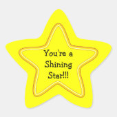 星輝く 星シール (正面)