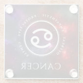 星野がんカニ西〔占星術の〕十二宮図 ガラスコースター (裏面)