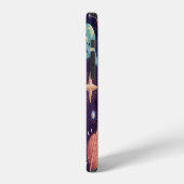 星間の足 – かわいい宇宙犬in冒険 iPhoneケース (左側面)