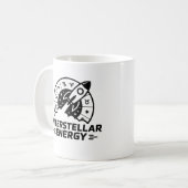 星間エネルギーマグカップ – 星占ロケットカップ コーヒーマグカップ (正面左)
