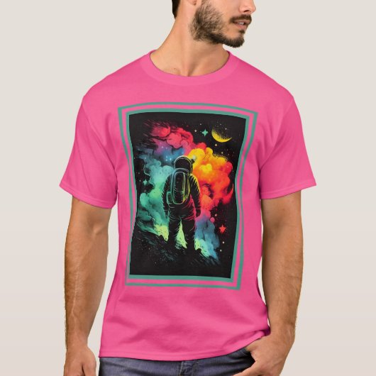 星間宇宙飛行士鮮やか探査 Tシャツ (正面)