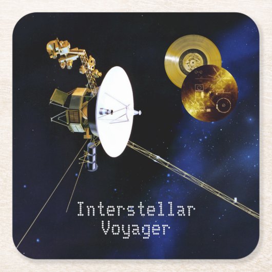 星間旅人宇宙船 スクエアペーパーコースター (正面)