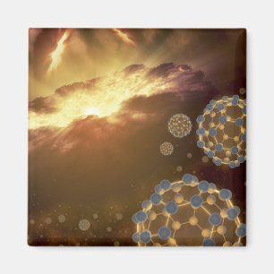 星間空間で浮かぶBuckyballs マグネット