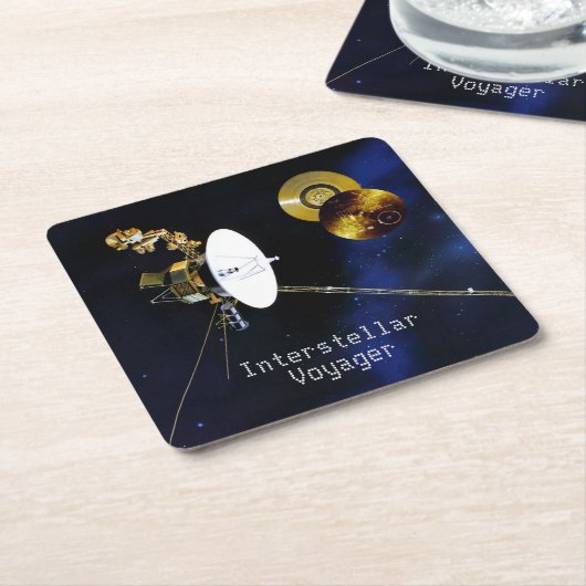 星間航海の宇宙船 スクエアペーパーコースター (アングル)