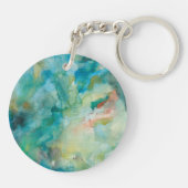 星間|のティール(緑がかった色)の青空 キーホルダー (裏面)