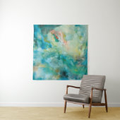 星間|のティール（緑がかった色）の青空 タペストリー (インサイチュ)