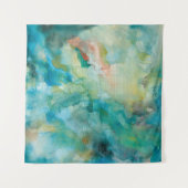 星間|のティール（緑がかった色）の青空 タペストリー (正面)