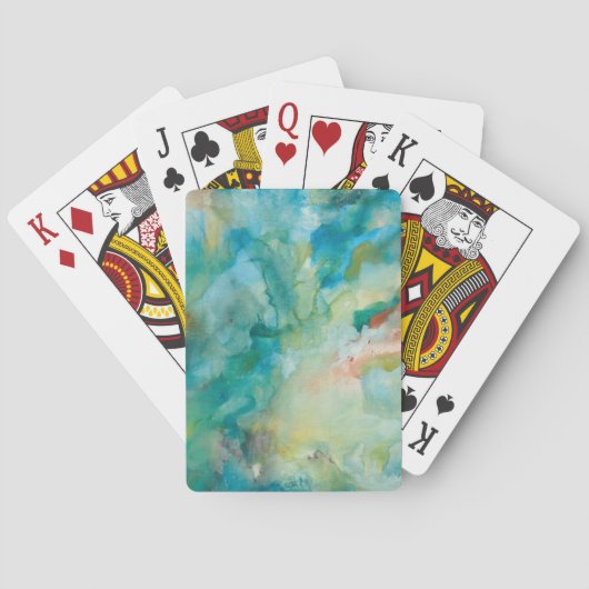 星間|のティール(緑がかった色)の青空 トランプ (裏面)