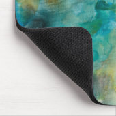 星間|のティール（緑がかった色）の青空 マウスパッド (コーナー)