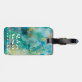 星間|のティール(緑がかった色)の青空 ラゲッジタグ (裏面横)