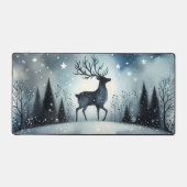 星降る冬の夜の鹿 デスクマット (正面)
