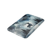 星降る冬の夜の鹿 バスマット (アングル)