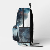 星降る冬の夜の鹿 プリントバックパック (右)