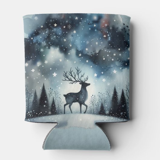 星降る冬の夜の鹿 缶クーラー (裏面)