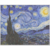 『星降る夜:聖レミの村』（Vincent Van Gogh作） シール (正面)