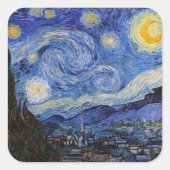 『星降る夜:聖レミの村』(Vincent Van Gogh作) スクエアシール (正面)