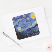 『星降る夜:聖レミの村』(Vincent Van Gogh作) スクエアシール (封筒)