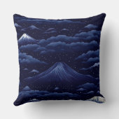 星降る峰 – 真夜中の山の空 クッション (裏面)