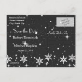 星雪のクリスマスウェディング日付を保存 案内ポストカード (裏面)