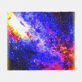 星雲と銀河系の美しい。買今 フリースブランケット (正面(横))