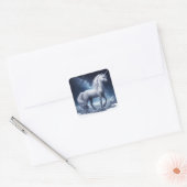 星雲に佇む伝説のユニコーン スクエアシール (封筒)