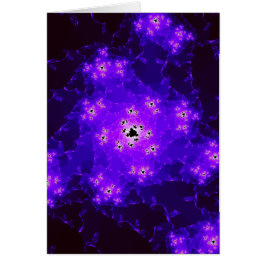 星雲のフラクタルのブランクのメッセージカード