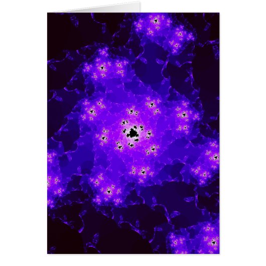 星雲のフラクタルのブランクのメッセージカード (正面)