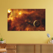 星雲の中の惑星 キャンバスプリント (インサイチュ (リビング))