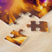 星雲の宇宙の明るい色が宇宙で爆発 ジグソーパズル (側面)